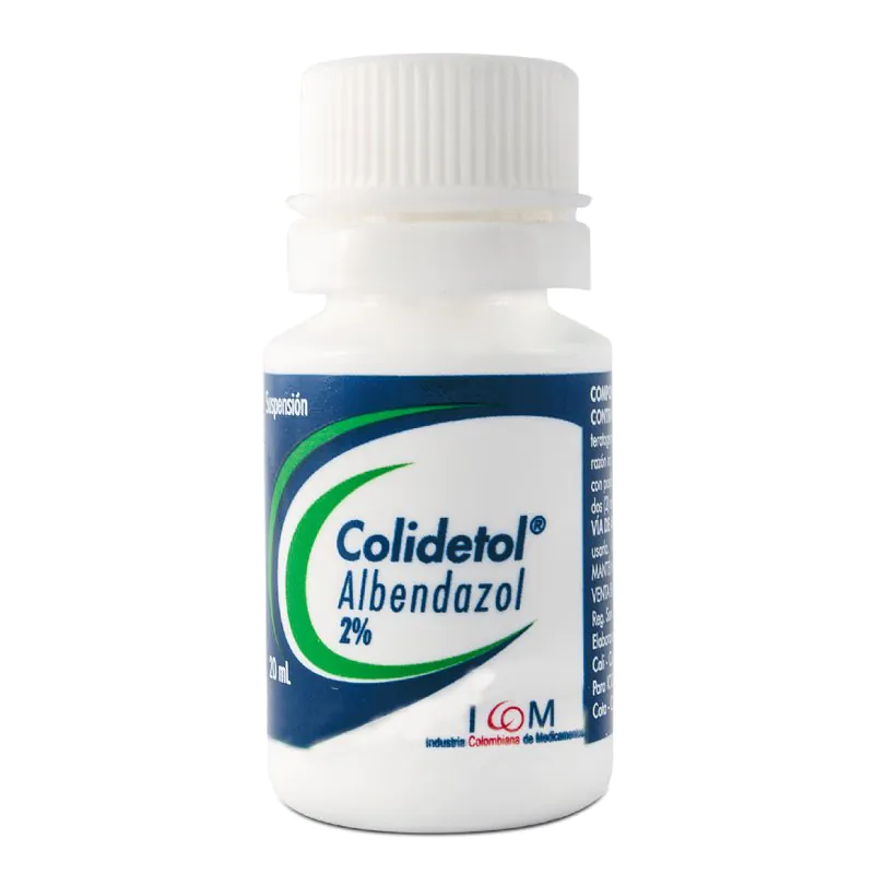 100015687 ALBENDAZOL COLIDETOL SUSP 400 MG 20 ML ICOM - Imagen 1
