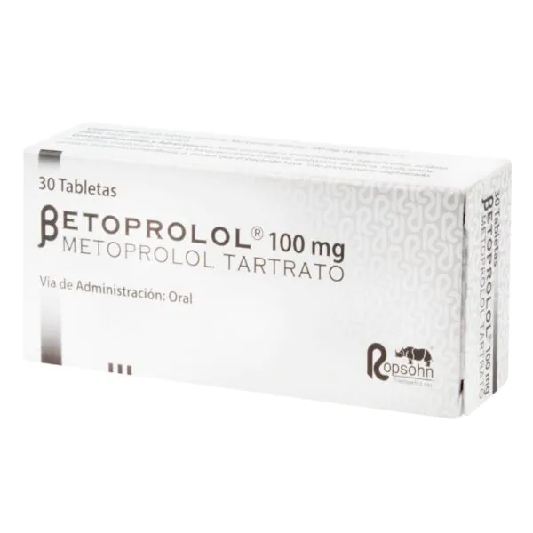 BETOPROLOL 100 MG 30 TABLETAS - Imagen 1