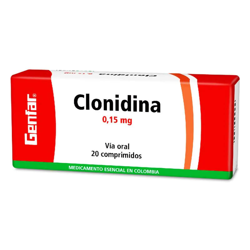 CLONIDINA 0.15 MG 20 TABLETAS GF - Imagen 1