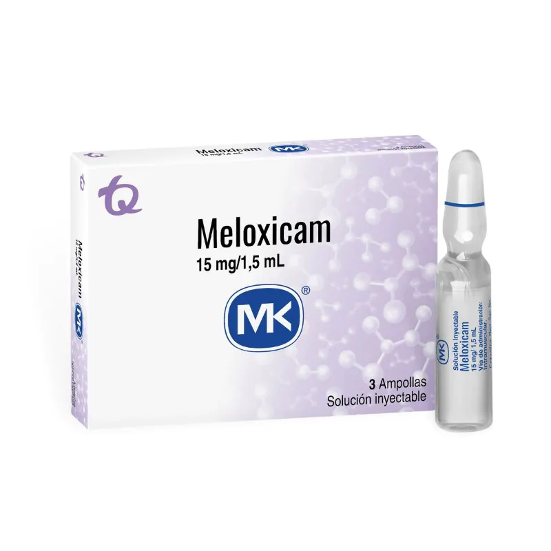 100018403 MELOXICAM 15 MG 3 AMPOLLAS MK - Imagen 1