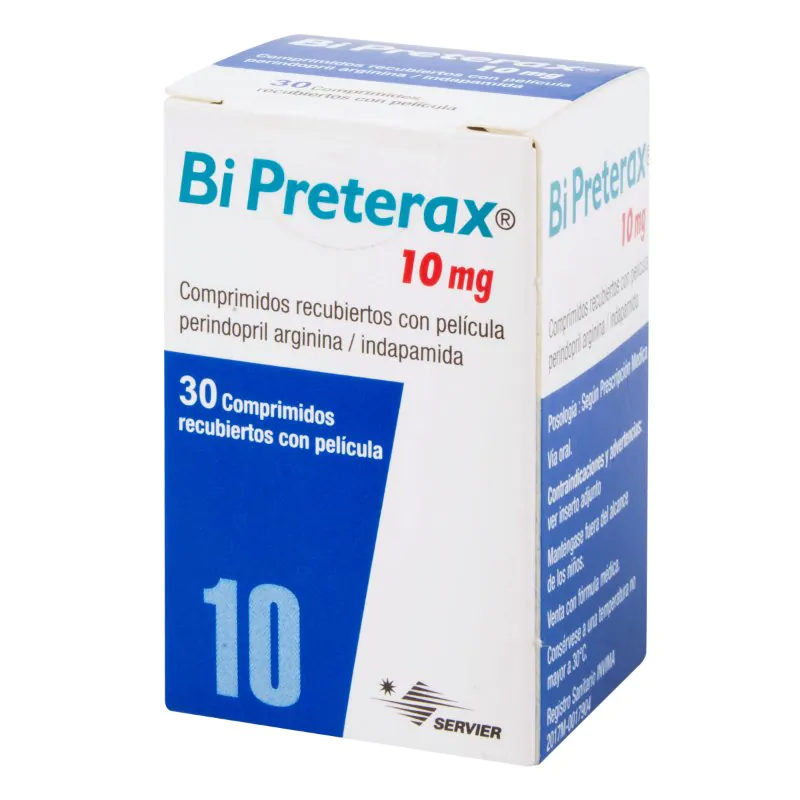 100019290 BI PRETERAX 10 MG 30 COMP - Imagen 1