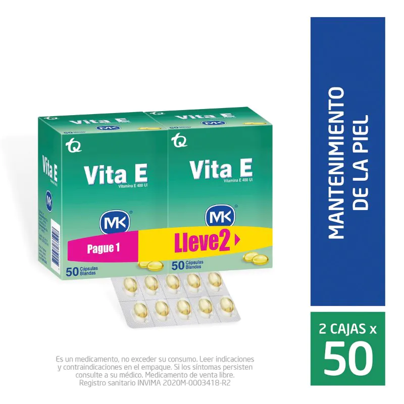 VITAMINA E 400 U.I.50 CAPS MK PG1.LL2 - Imagen 1