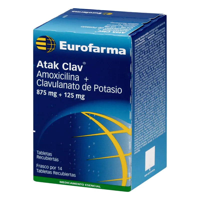 100023577 ATAK CLAV 875 MG 14 TABLETAS - Imagen 1