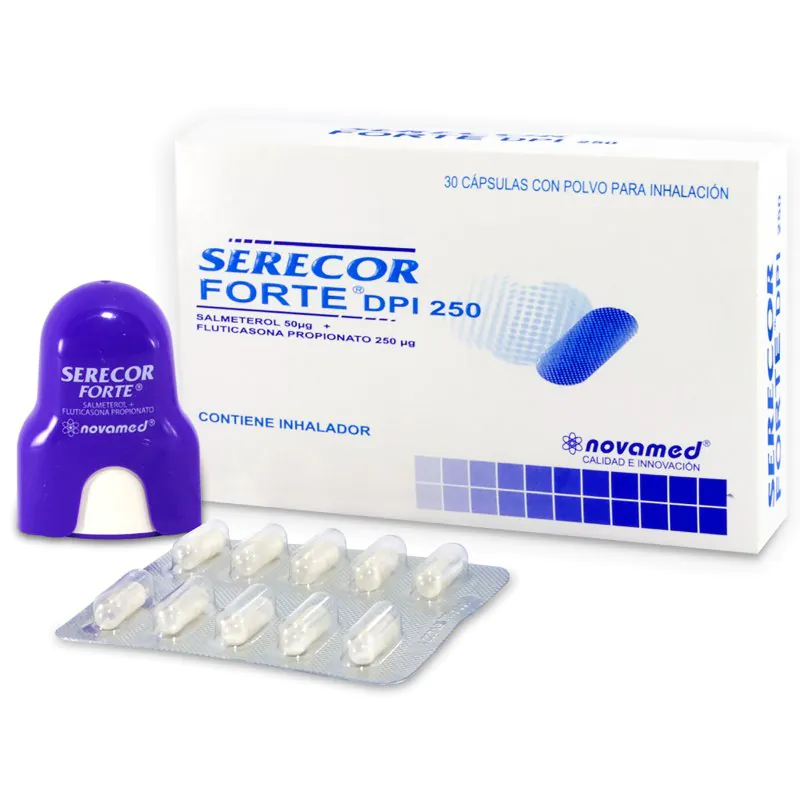 100024343 SERECOR FORTE DPI 250/50MG INHAL.30 CAPS - Imagen 1