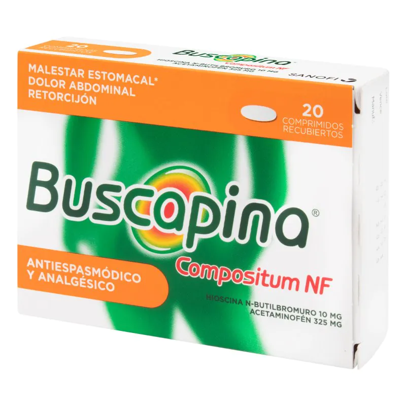 BUSCAPINA NF COMPOSITUM 325/10 MG 20 TBS - Imagen 1