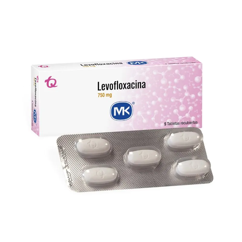 LEVOFLOXACINA 750 MG 5 TABLETAS MK - Imagen 1