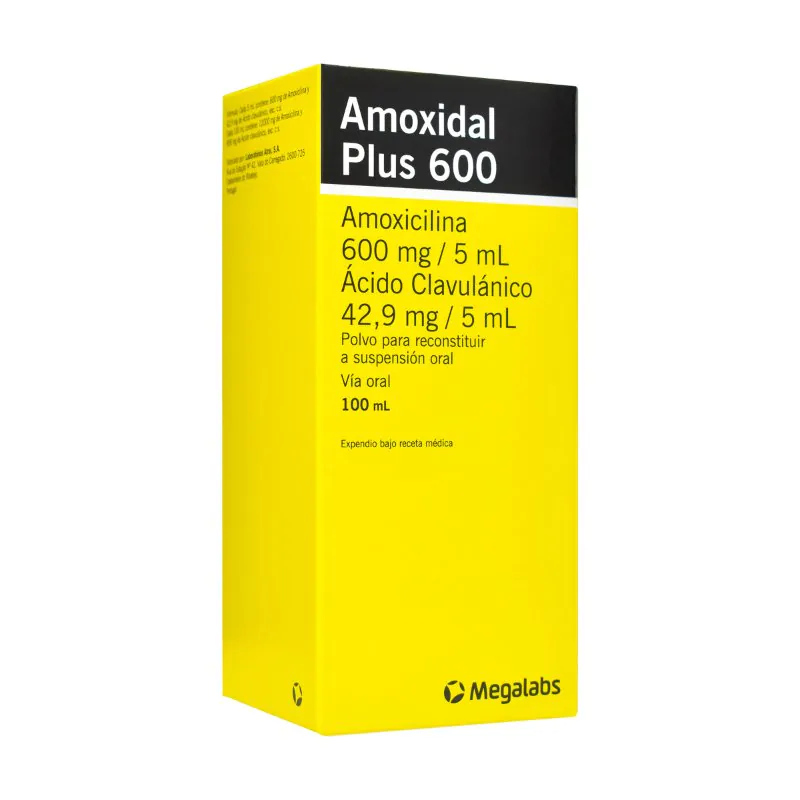 AMOXIDAL PLUS 600 SUSPENSION 100 ML - Imagen 1
