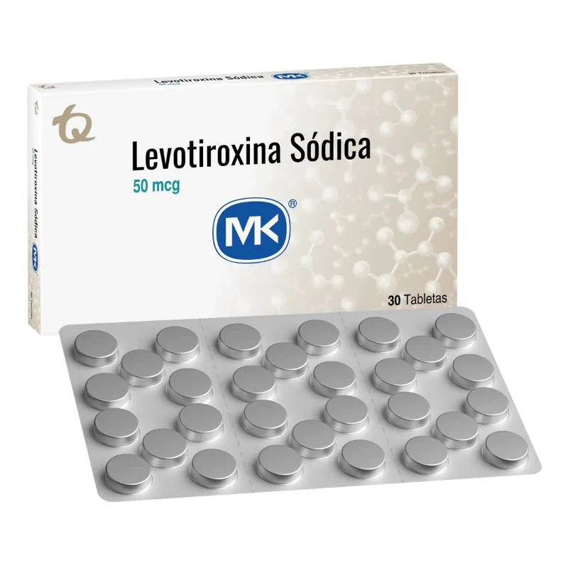 100027804 LEVOTIROXINA 50 MCG 30 TBS MK - Imagen 1