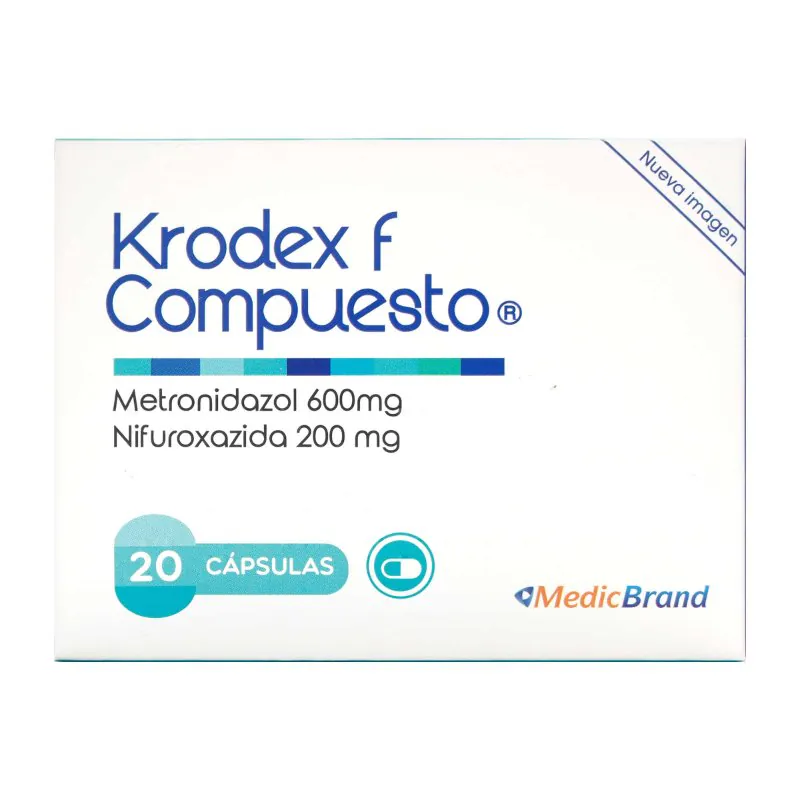 100028189 KRODEX F COMP 600 MG 20 CAPS - Imagen 1