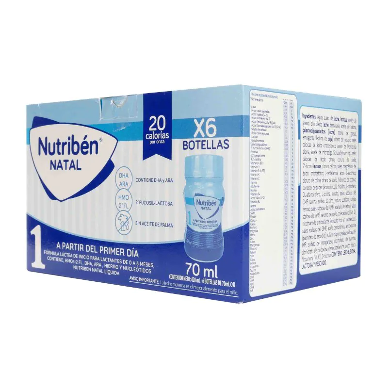 NUTRIBEN NATAL LIQUIDA 70 ML X 6 UND - Imagen 1
