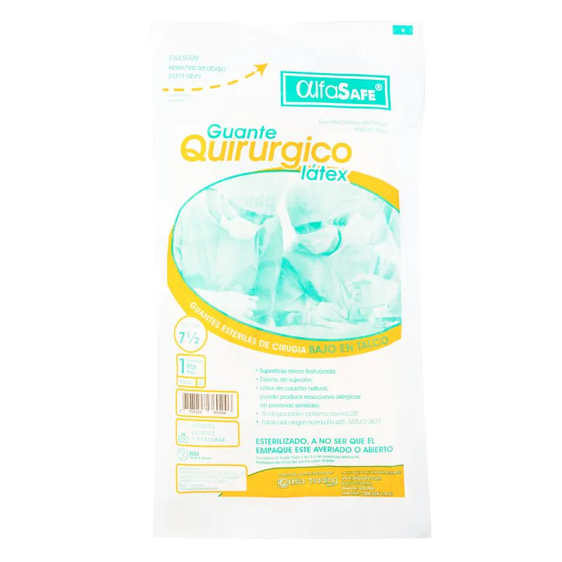 GUANTE ESTERIL ALFA 7 1/2 - Imagen 1