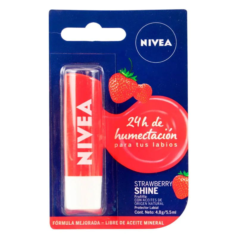 PROT.LABIAL NIVEA LIP CARE FRESA - Imagen 1