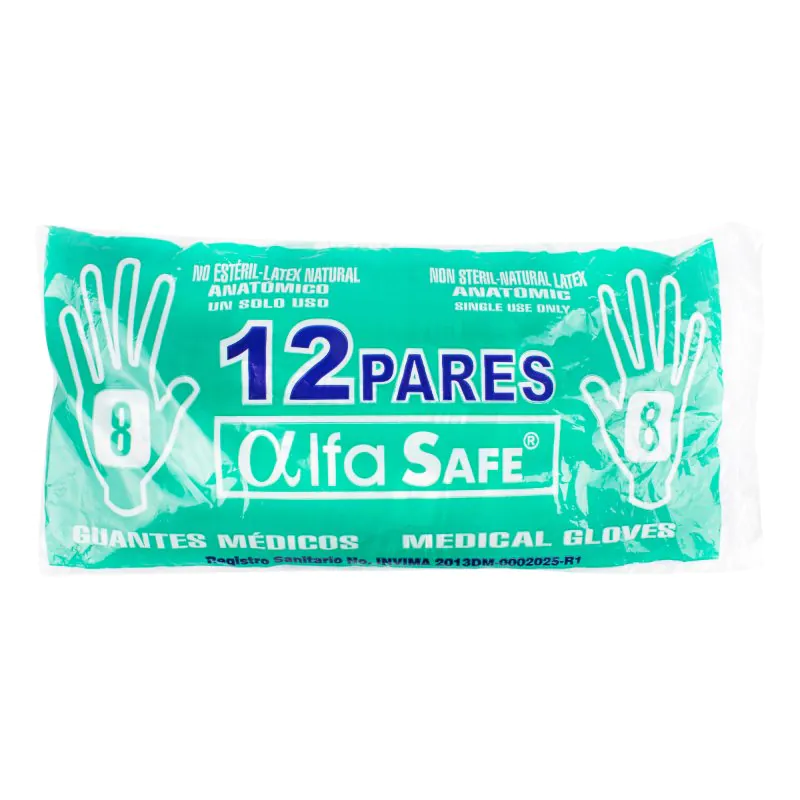 GUANTE CIRUGIA ALFA 8 12 UND - Imagen 1