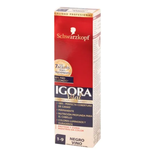 IGORA VITAL TUBO 1-9 NEGRO VINO - Imagen 1