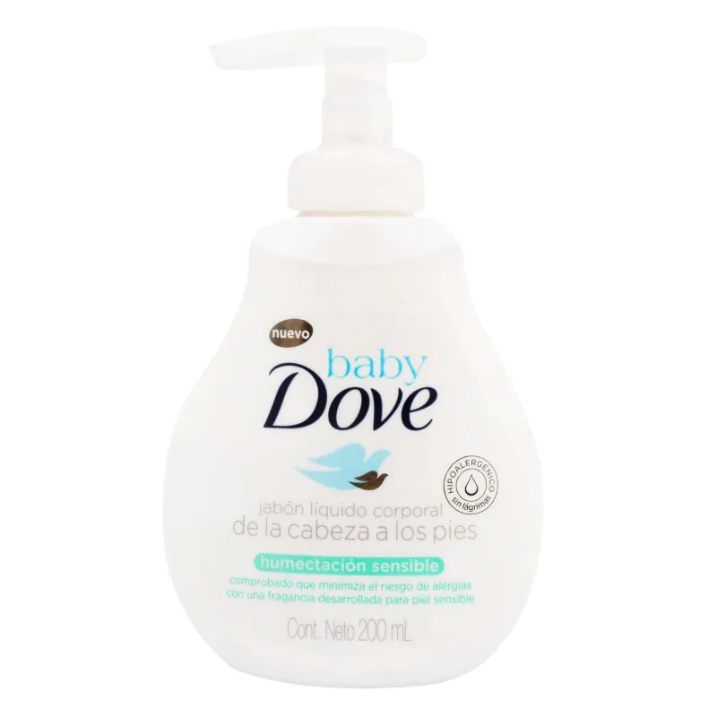 200035838 JABON DOVE BABY LIQUI.HUM.SENSIBLE 200ML - Imagen 1