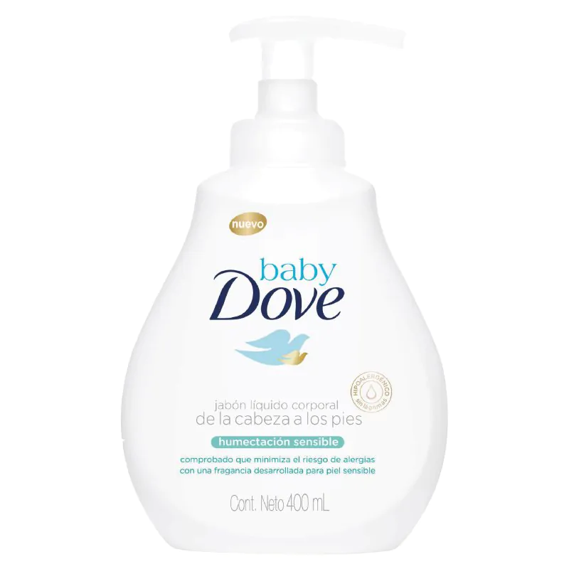 200035840 JABON DOVE BABY LIQUI.HUM.SENSIBLE 400ML - Imagen 1