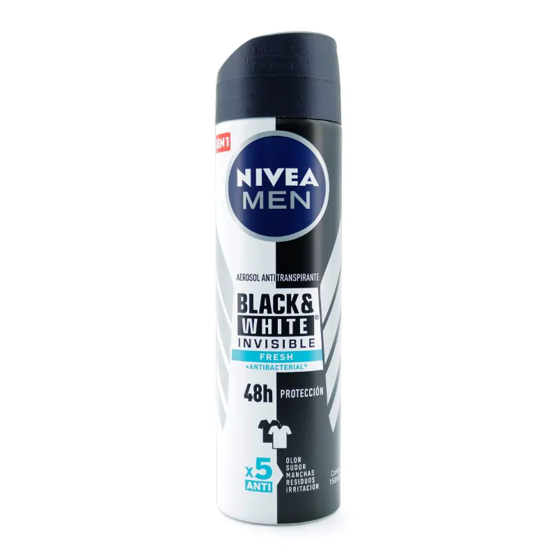 DTE.NIVEA SPR.BLACK WHITE FRESH 150ML H - Imagen 1