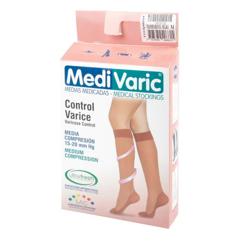 200037015 MEDIA MEDIV RODILLA.M NEGR.MEDIA COM.NTI - Imagen 1