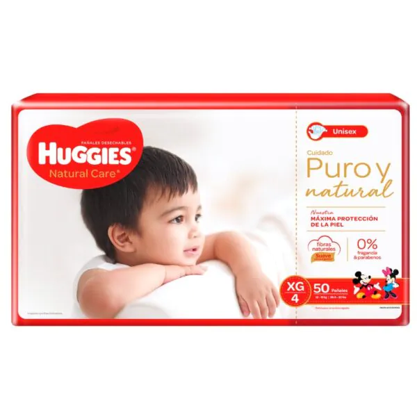 HUGGIES NAT.CAR.UNISEX XG ET4 50 UND - Imagen 1
