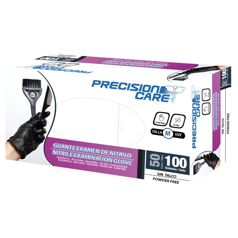 GUANTE NITRI.PRECISION NEGRO M 100 UND - Imagen 1