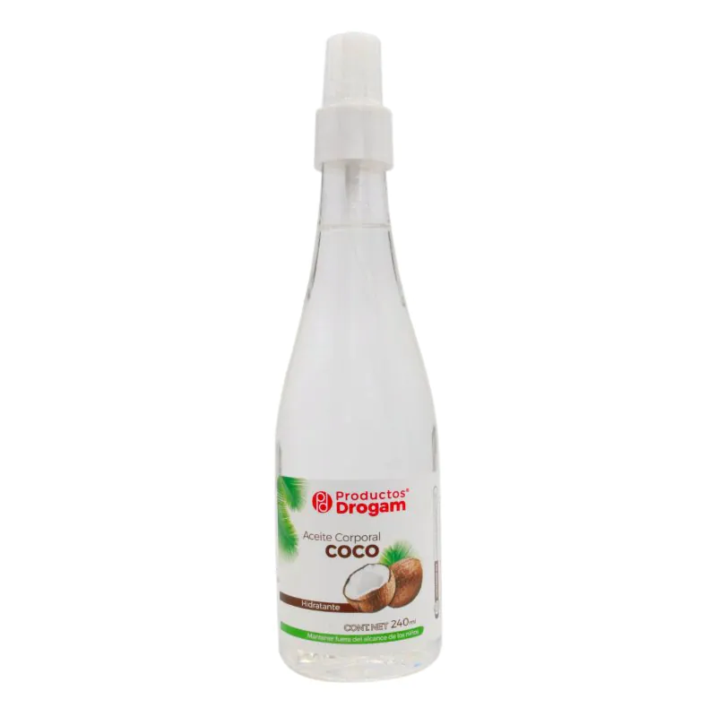 ACEITE CORPORAL DE COCO DROGAM 240 ML - Imagen 1