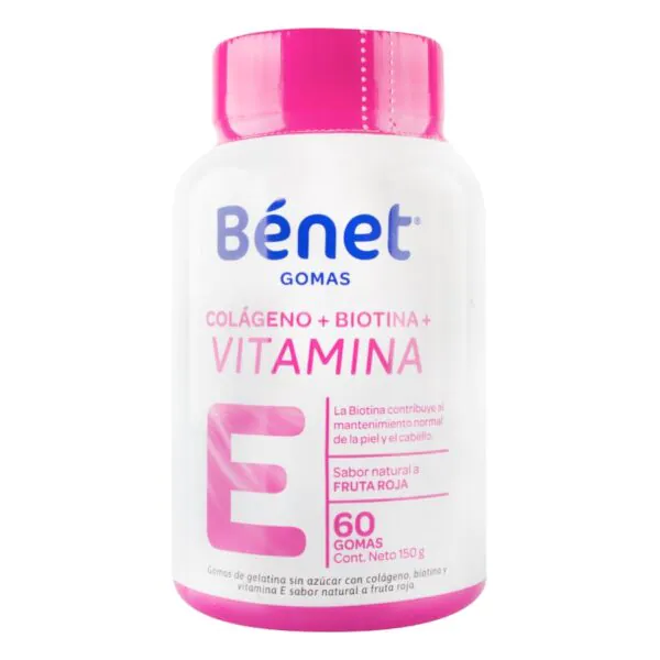 GOMAS BENET COLAGE+SELENIO+VIT.A 60 UNDS - Imagen 1