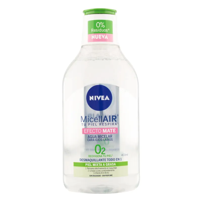AG.MICELAR NIVEA EFECTO MATE 400 ML - Imagen 1