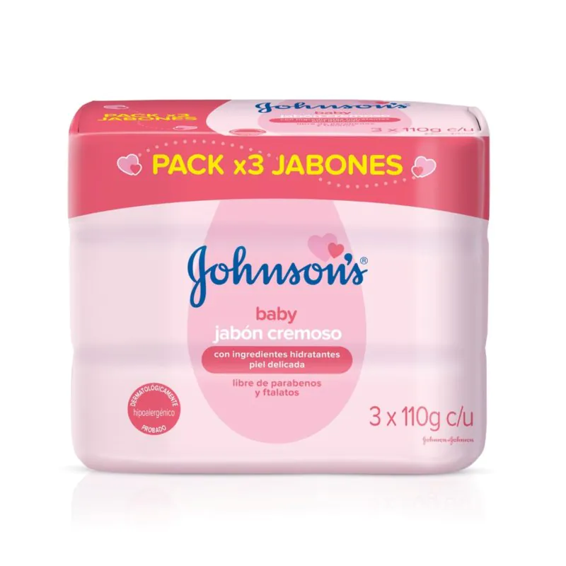 3 JABON JJ BABY HUMECTANTE 110 GR - Imagen 1