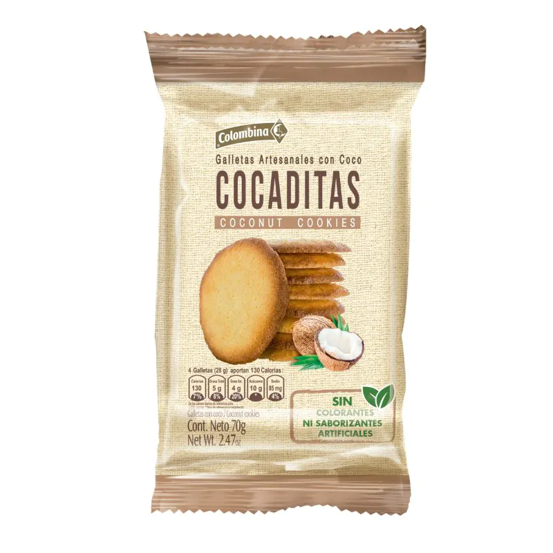 GALLETA COLOMBINA COCADITAS 70 GR - Imagen 1