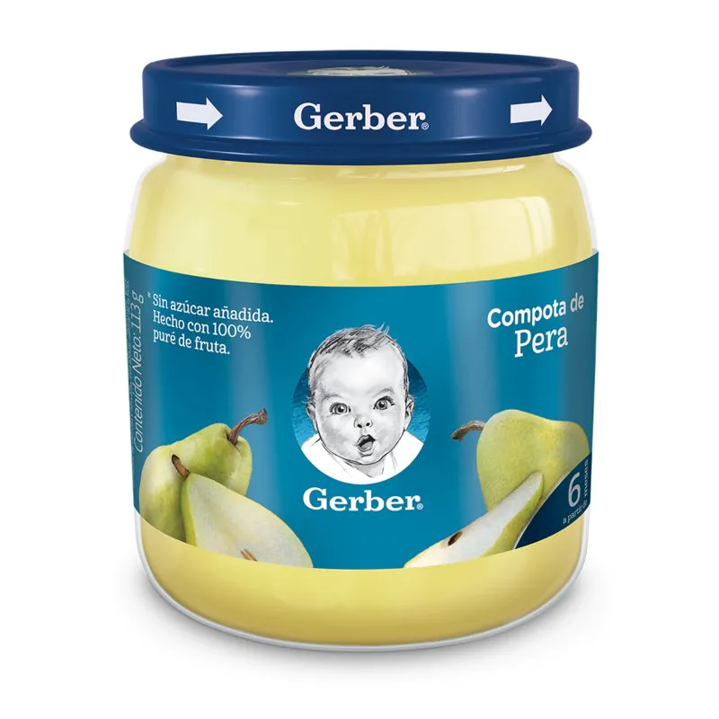 200040387 COMPOTA GERBER PERA 113 GR. - Imagen 1