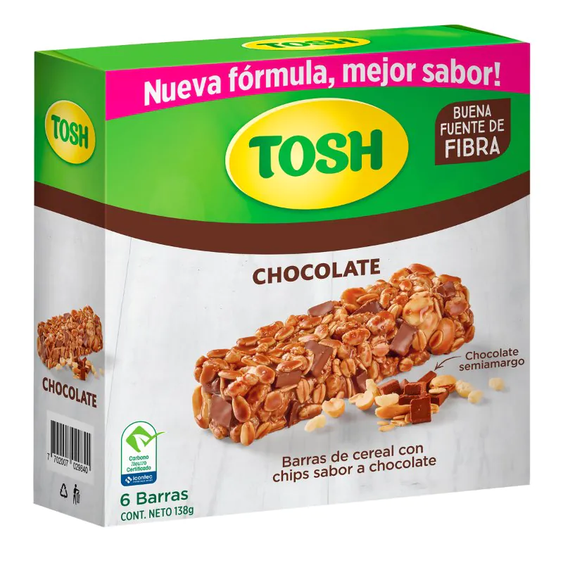 BARRA CEREAL TOSH CHOCOLATE 23G - Imagen 1