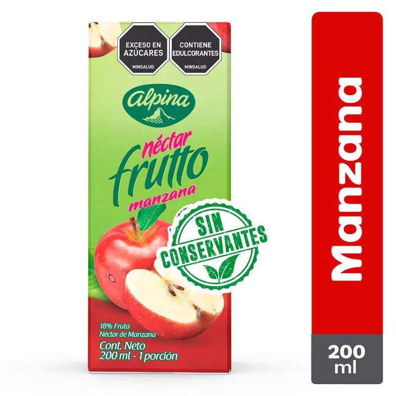 200040859 NECTAR ALPINA FRUTTO MANZANA 200ML - Imagen 1