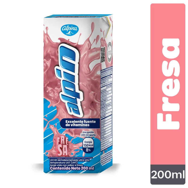 200040864 LECHE ALPIN FRESA 200 ML - Imagen 1
