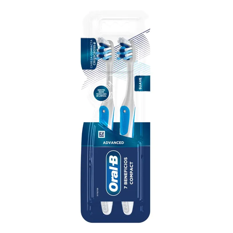 200041969 CEP.DENTAL ORAL-B 7BENEF.SUAVE 2 PACK - Imagen 1
