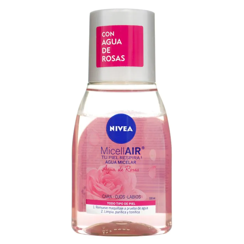 AGUA MICELAR NIVEA ROSAS 100 ML - Imagen 1