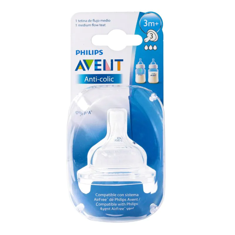 CHUPO PHILIPS AVENT FLUJO MEDIO 3M+ - Imagen 1