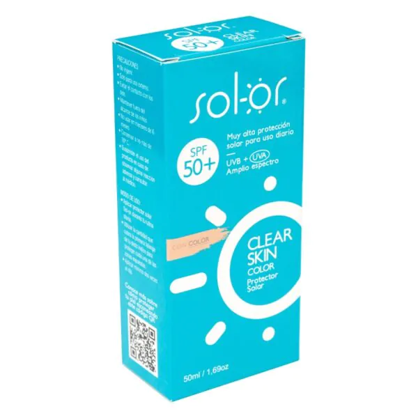 BLOQ SOL-OR CLEAR SK. COLOR SPF50+ 50ML - Imagen 1