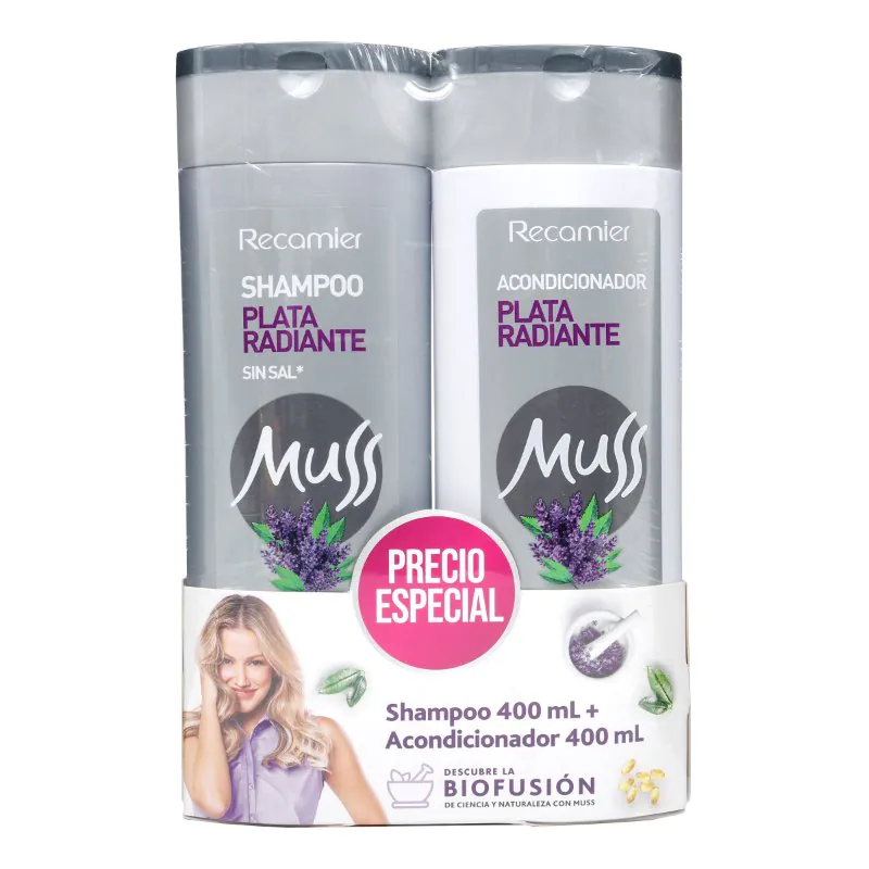 CHA.MUSS PLATA RADIANTE 400ML+ACON.400ML - Imagen 1