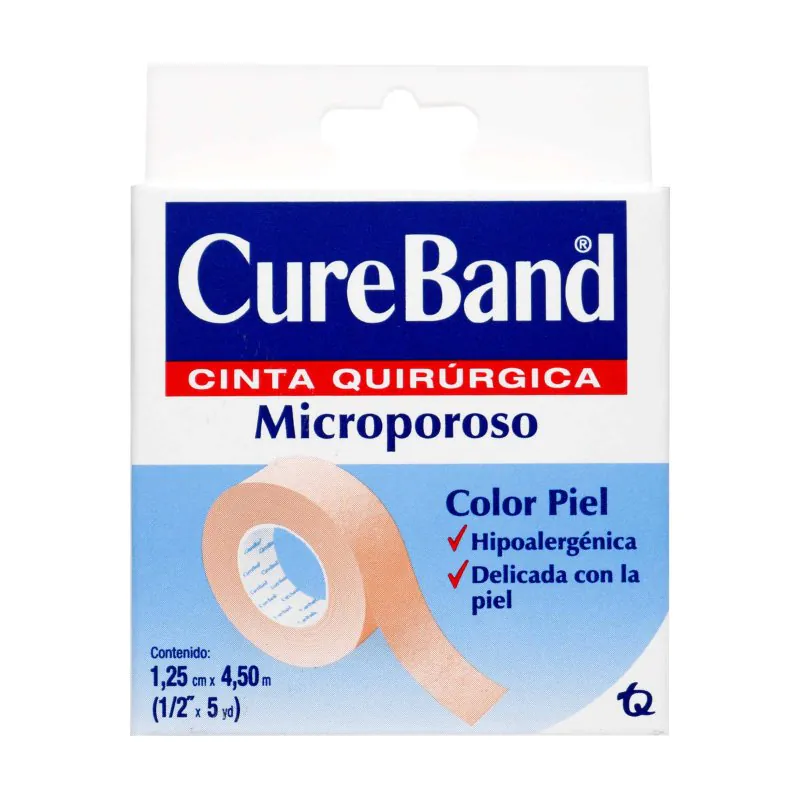 CURE BAND MICROPOROSO COLOR PIEL 1/2X5YD - Imagen 1