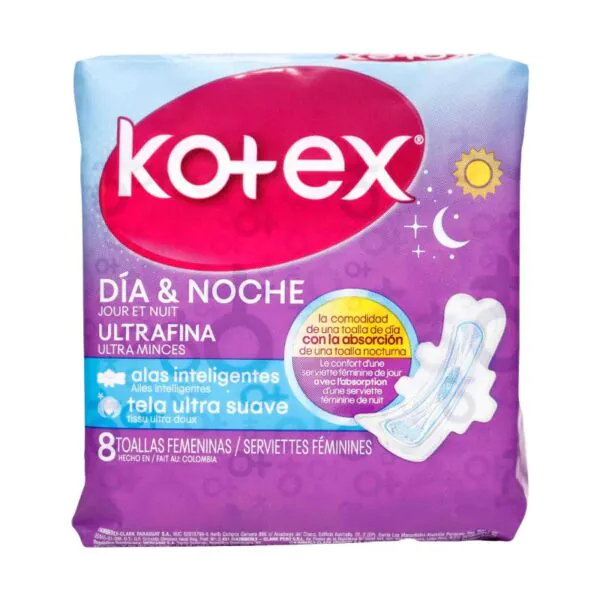 TOA. KOTEX DIA NOCHE ULTRAFINA 8 UND - Imagen 1