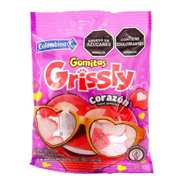 GOMAS GRISSLY CORAZON 70 GR - Imagen 1