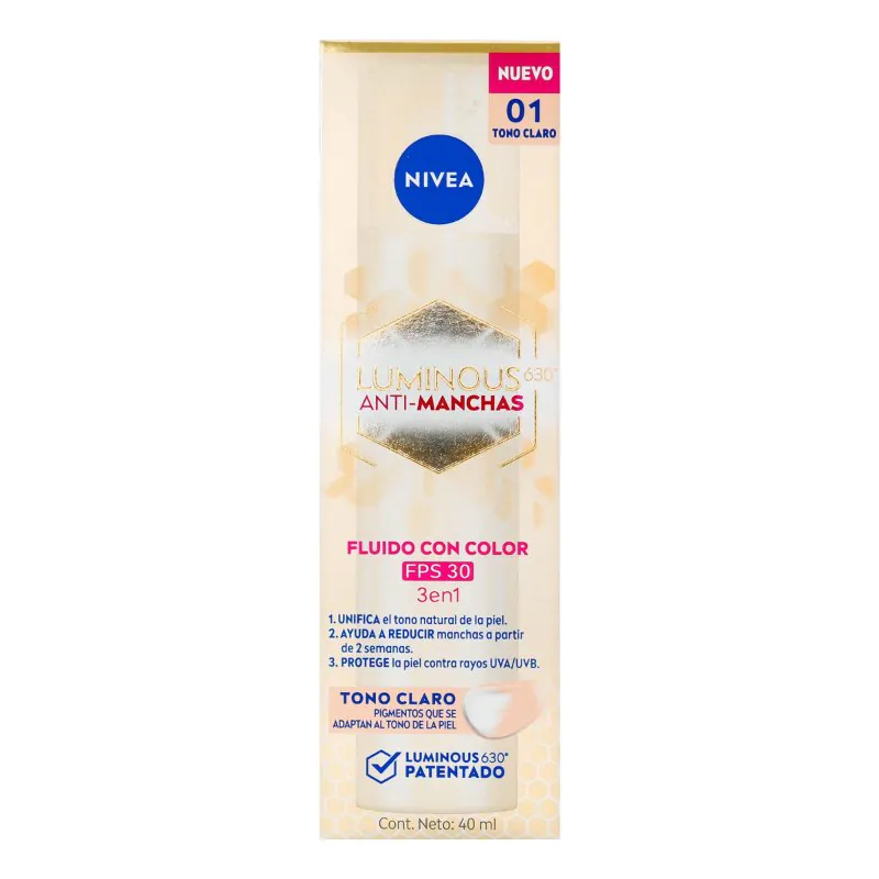 NIVEA LUMINUS 630 ANTIMANC.TONO.CLA 40ML - Imagen 1