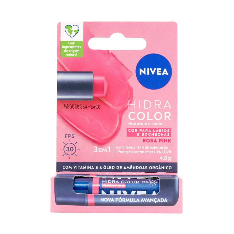 200045825 LABIAL NIVEA HIDRA COLOR ROSADO - Imagen 1