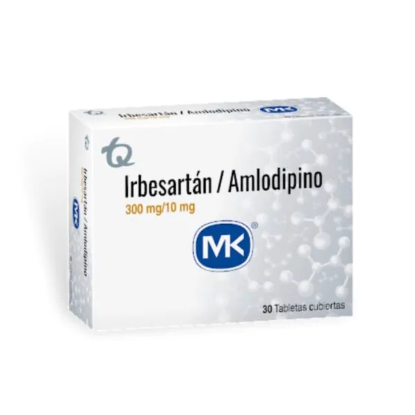 IRBESARTAN 300MG+AMLODIPINO 5MG 30TBS MK - Imagen 1