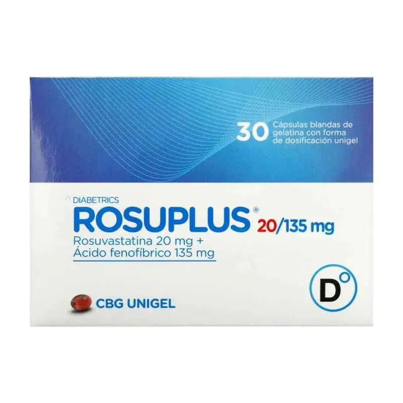100028121 ROSUPLUS 20/135 MG 30 CAP UNIGEL - Imagen 1