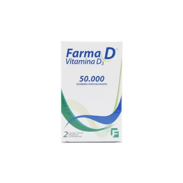 FARMA D VITAMINA D3 50.000UI 2 CAPS. - Imagen 1