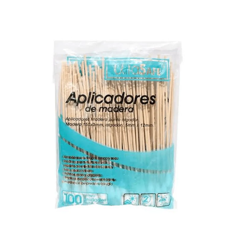 APLICADOR DE MADERA ALFA 100 UND - Imagen 1