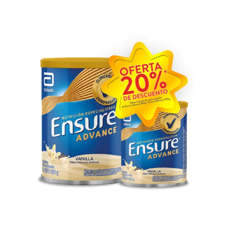 200040712 ENSURE ADV.VAIN. 850GR+ENS 400GR AHO 20% - Imagen 1