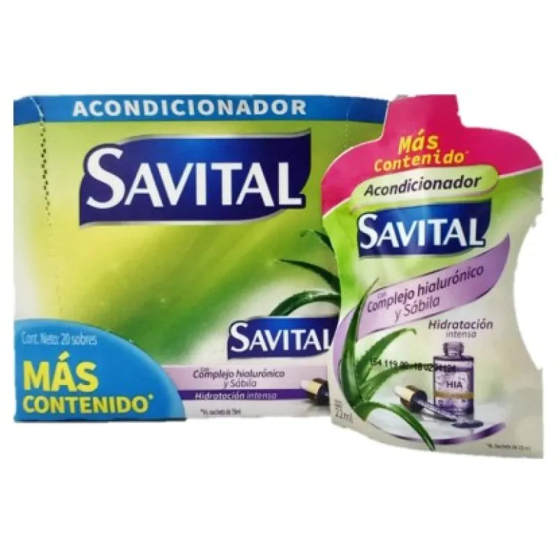 ACOND.SAVITAL C.HIALURONICO 22 ML 20 SBS - Imagen 1