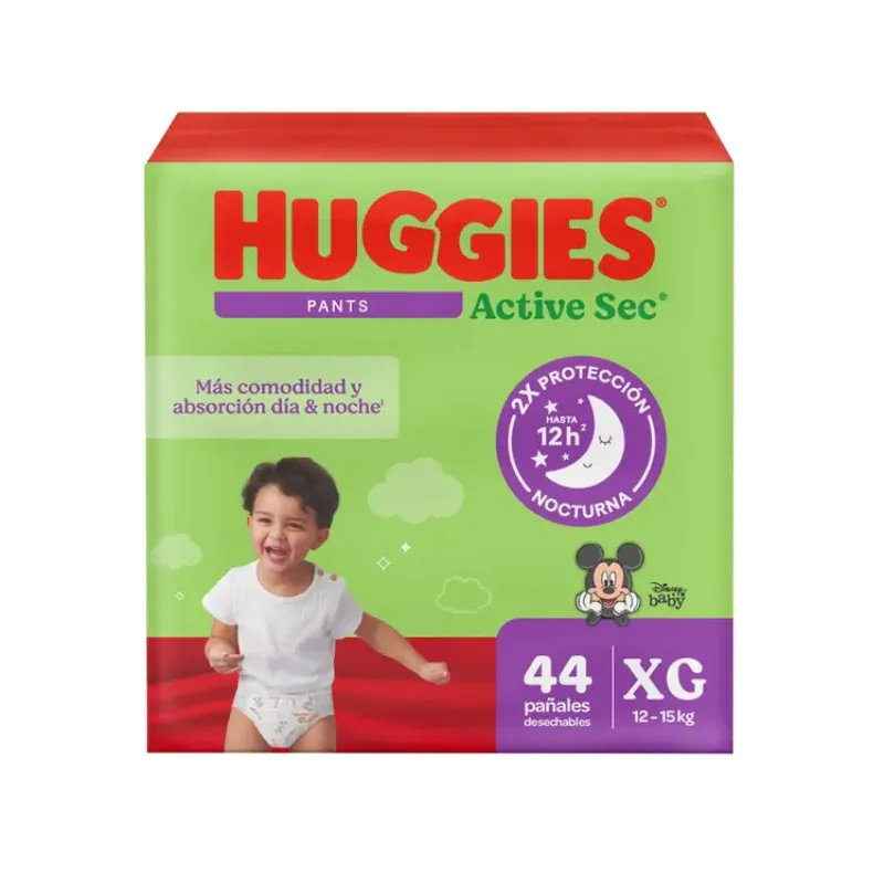 PAN HUGGIES PANTS ACT SEC XG 44 UND - Imagen 1